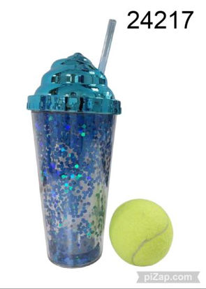 Imagen de VASO PLASTICO HELADO C/ BOMBILLA 3.25